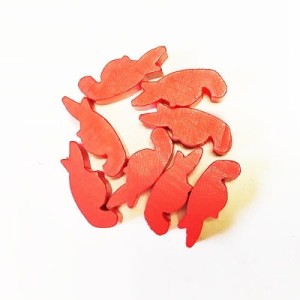 RC: set of wooden parrot markers